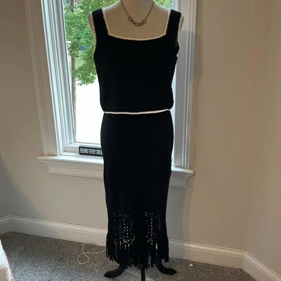 NWT Amour Vert 100% Organic Cotton Alizee Skirt, Medium, Black - Picture 2 of 8